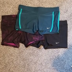 Lot of running shorts, Nike and Champion